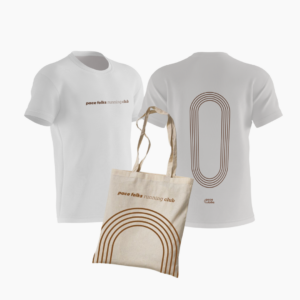 Camiseta Pace Folks Running Club Off White + Mini Ecobag